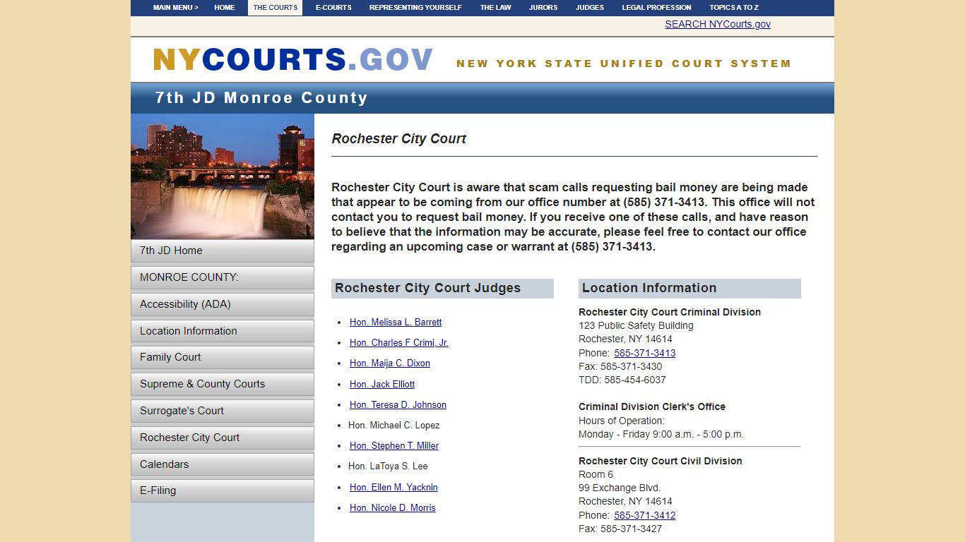 Rochester City Court | NYCOURTS.GOV - Judiciary of New York