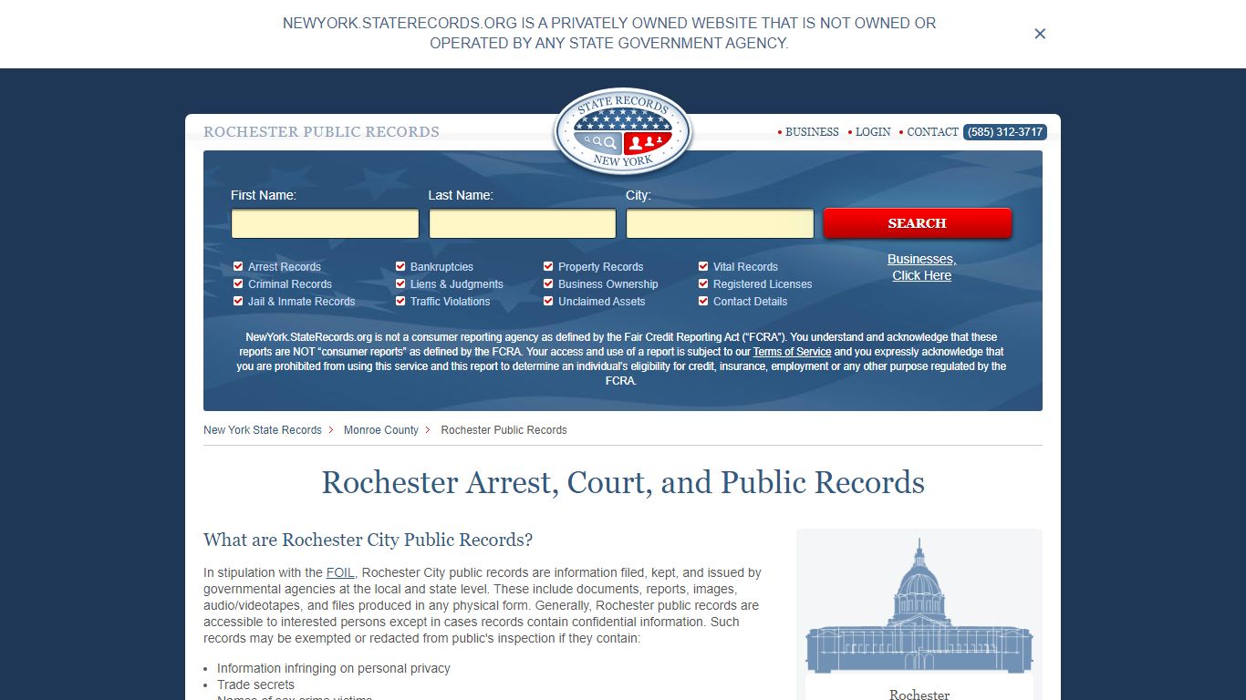 Rochester Arrest, Court, and Public Records