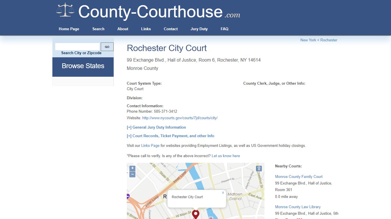 Rochester City Court in Rochester, NY - Court Information